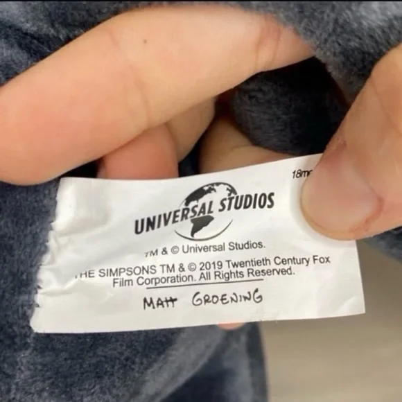 Disney universal studios simpsons scratchy / snowball the cat 13” Plush toy - Picture 2 of 6